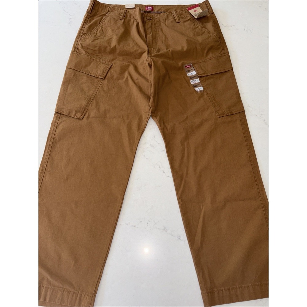 Levi's XX Cargo Taper Jeans Mens 38x30 Mustard Cotton Stretch Utility Streetwear